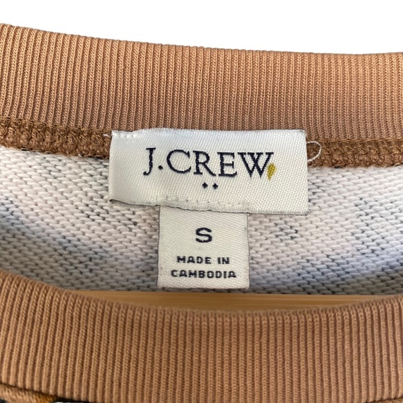 J. Crew Leopard Crew Neck Sweatshirt Small - Picture 3 of 10